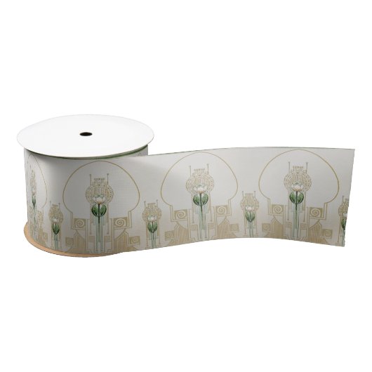 Stilvolle Tulips Jugendstil-Medaillen - Wechsel Satinband (Spule)