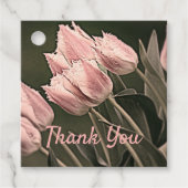 Stilvolle Tulips Vielen Dank Geschenkanhänger (Vorderseite)
