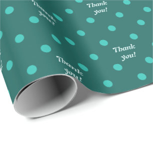 Stilvolle Tupfen, Tupfenmuster, Türkis Teal Geschenkpapier