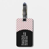 Stilvolle Tupfen u. Marienkäfer-Gepäckanhänger Gepäckanhänger (Rückseite vertikal)