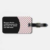 Stilvolle Tupfen u. Marienkäfer-Gepäckanhänger Gepäckanhänger (Rückseite horizontal)