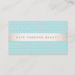 Stilvolle türkisfarbene Muster Mode und Schönheit Visitenkarte