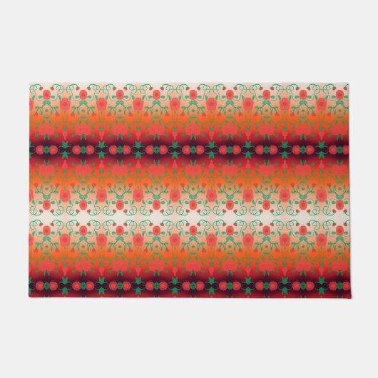 Stilvolle Türmatte mit rot und schwarz (Vorderseite)