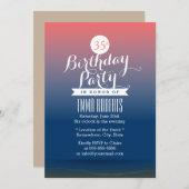 Stilvolle Twilight Beach Thema Geburtstagsparty Einladung (Vorne/Hinten)