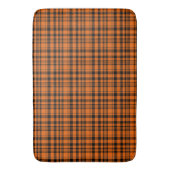 Stilvolle Twill Kariert Orange Black Design Muster Badematte (Vorderseite Vertikal)