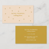 Stilvolle Twinkling Gold Stars Visitenkarte (Vorne/Hinten)