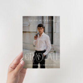 Stilvolle Type Foto Graduation Party Einladung