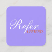 Stilvolle Typografie Clean Blue Beauty Salon Empfehlungskarte (Vorderseite)