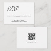 Stilvolle Typografie E-Mail UAWG Gold-Script QR-Co Begleitkarte (Vorne/Hinten)