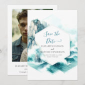 Stilvolle Typografie-Hochzeit Save The Date (Vorne/Hinten)
