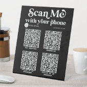 Stilvolle Typografie Modernes QR-Code-Geschäft Sockelschild (In Situ)