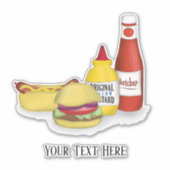 Stilvolle Typografie Niedliche Hamburger Aufkleber (Vorderseite)