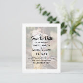 Stilvolle Typografie Overlay Elegant 2 Foto Hochze Save The Date (Stehend Vorderseite)