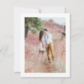 Stilvolle Typografie Overlay Elegant 2 Foto Hochze Save The Date (Rückseite)