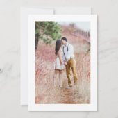 Stilvolle Typografie Overlay Moderne 2-Foto Hochze Save The Date (Rückseite)