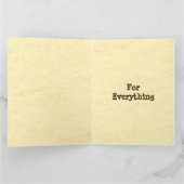 Stilvolle Typografie-Stil Vielen Dank, Vater's Day Karte (Innenseite)