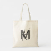 Stilvolle Typografie Tote Bag Tragetasche (Rückseite)