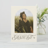 Stilvolle typografische Abschluss-Ankündigung Ankündigung (Stehend Vorderseite)