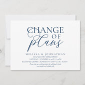 Stilvolle typografische Hochzeitsverschiebung Plan Einladung (Vorderseite)