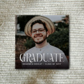 Stilvolle Typografy Overlay Foto Graduate Button