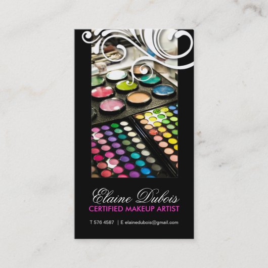 STILVOLLE U. NOBLE MASKENBILDNER-VISITENKARTE VISITENKARTE (Vorderseite)