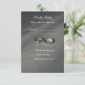 Stilvolle UAWG in Grau und Weiß für Hochzeiten RSVP Karte (Stehend Vorderseite)