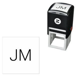 Stilvolle übergroße monogrammierte Initialen Permastempel