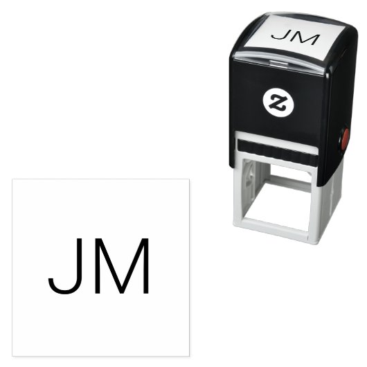 Stilvolle übergroße monogrammierte Initialen Permastempel (Beispiel)
