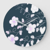 Stilvolle Uhr in Weiß und Blau (Vorderseite)