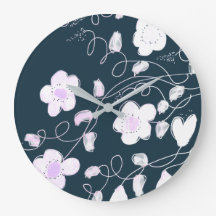 Stilvolle Uhr in Weiß und Blau