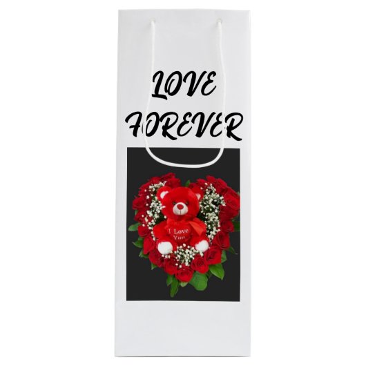 Stilvolle und dauerhafte Giveaway-Tasche Geschenktüte Für Weinflaschen (Vorderseite)