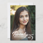 Stilvolle und elegante Foto und Abschluss Einladung (Vorderseite)