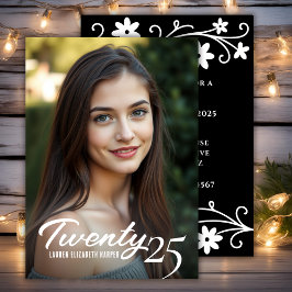 Stilvolle und elegante Foto und Abschluss Einladung