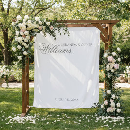 Stilvolle und elegante Hochzeitskulisse Wandteppich