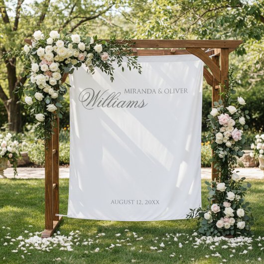 Stilvolle und elegante Hochzeitskulisse Wandteppich