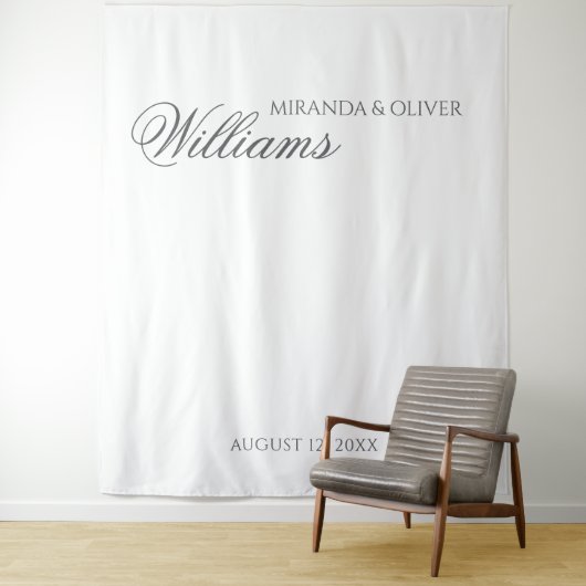 Stilvolle und elegante Hochzeitskulisse Wandteppich (Beispiel)