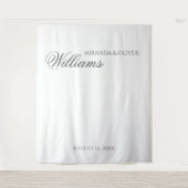 Stilvolle und elegante Hochzeitskulisse Wandteppich (Vorderseite)