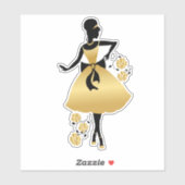 Stilvolle und elegante Silhouetten Aufkleber (Blatt)