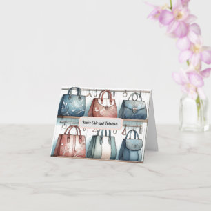 Stilvolle und fantastische Handtaschen-Grußkarte Karte