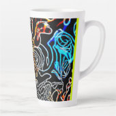 Stilvolle und farbenfrohe Neonmuster Form Milchtasse (Rechts)