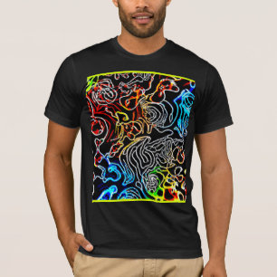 Stilvolle und farbenfrohe Neonmuster Form T-Shirt