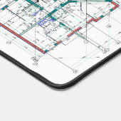 Stilvolle und funktionelle Blueprint-Schreibtischm Schreibtischunterlage (Ecke)