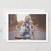 Stilvolle und minimale Foto Abschluss Ankündigung (Vorderseite)