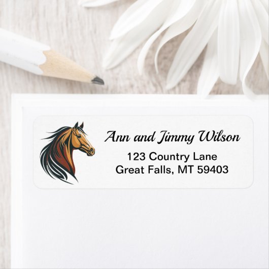 Stilvolle und moderne Brown Horse Head (Insitu)