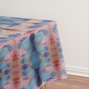 Stilvolle und moderne Tischtücher mit Blau und Ros Tischdecke