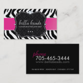 Stilvolle und moderne Zebra-Druck-Visitenkarte Visitenkarte (Vorne/Hinten)