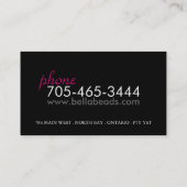 Stilvolle und moderne Zebra-Druck-Visitenkarte Visitenkarte (Rückseite)