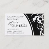 Stilvolle und noble Visitenkarte (Rückseite)