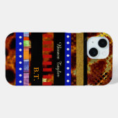 Stilvolle und Personalisierte, mehrfarbige Streife Case-Mate iPhone Hülle (Rückseite (Horizontal))