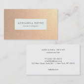 Stilvolle und schicke Imitate Kupfer Visitenkarte (Vorne/Hinten)